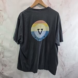Vissla T Shirt Mens XL Black Crew Neck Short Sleeve Tee Organic Cotton